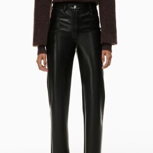 Aritzia Black Leather Pants